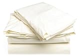 DKNY Ruffle Hem Flat Sheets, Cream