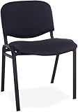 Alera SC67FA10B Reception-Style Stacking Chairs with Black Fabric Upholstery