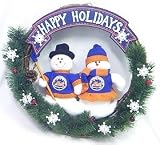 New York Mets 20'' Team Snowman Wreath