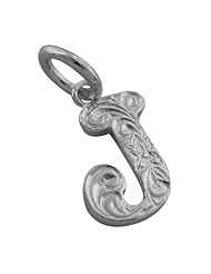 925 Silver Initial Pendant Hawaiian Jewelry
