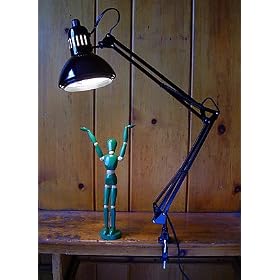 100 Watt Black Swingarm Lamp