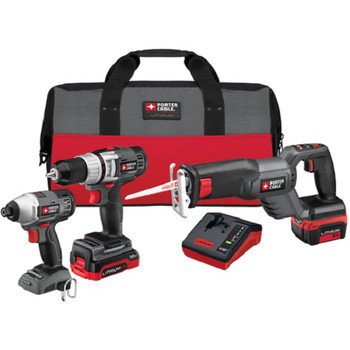 PORTER-CABLE PCCK413L3 18-volt Lithium 3-Tool Combo Kit