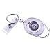 Kuuqa Translucent Key Reel, Carabiner Badge Reel Clip with Key Ring for ID Badge Holder and Card Holder (4 Pack)