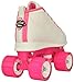 Crazy Skates Rocket Roller Skates for Girls and Boys - Available in Adjustable or Fixed Sizes - Great Beginner Kids Quad Skates - White/Pink (Size: Kids j12)