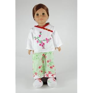 Oriental Pajama Set for 18 Inch Dolls Including the American Girl Line by