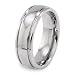 Polished Grooved Tungsten Carbide Ring (7.0 mm) - Sizes 8-13