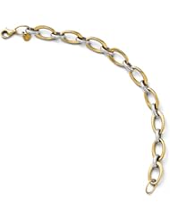 Leslies 14k Two-tone Polished Link Bracelet Length 7.25"