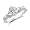 Sterling Silver Heart Shaped CZ Claddagh Ring Sizes 4 to 9 , 4