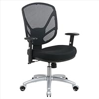 Screen Back 2-to-1 Syncro Tilt Mesh Chair with Aluminum Finish Base