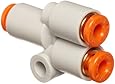 SMC KQ2U01-00A PBT Push-to-Connect Tube Fitting, Union Wye, 1/8" Tube OD