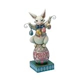 Jim Shore for Enesco 7-3/4-Inch Bunny on Easter Egg Holding an Easter Egg Garland Figurine
