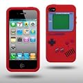 Iprotect ORIGINAL APPLE IPHONE 4 / 4S GAMEBOY RETRO SILIKONH�LLE MIT KN�PFEN IN ROT // CASE TASCHE H�LLE