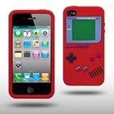 Iprotect ORIGINAL APPLE IPHONE 4 / 4S GAMEBOY RETRO SILIKONH�LLE MIT KN�PFEN IN ROT // CASE TASCHE H�LLEvon "iprotect"