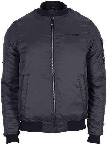 Fresh Brand Mens Casual Lightweight Bomber / Flight Jacket (Medium, Black)