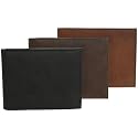Signature Genuine Leather Bi-fold Wallet w/ 2 Section Billfold