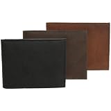 Signature Genuine Leather Bi-fold Wallet w/ 2 Section Billfold