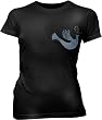 Junk Food Free Love Dove Juniors Washed Black Juniors T-shirt Tee