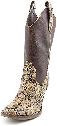 Spite Women's Rattler Western Boot, Brown/Multi, 8.5 B US