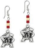 Maryland Terrapins Wood Bead Earrings