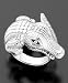 Sterling Silver Diamond Crocodile Ring (1/5 ct. t.w.)