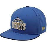NBA New Era Denver Nuggets Powder Blue 59FIFTY Flat Bill Fitted Hat (7 3/4)