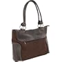 Travelers Choice Ladies Business Zip-Top Casual Computer Tote - Brown