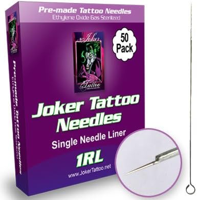 Joker Tattoo Needles 1 Round Liners Box of 50