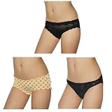 3 PACK: Womens Sexy Hipster Bikini Briefs Underwear Panties