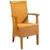 Hansen Rattan 3912/F610 Peddigrohr-Armlehnstuhl / honig gebeizt, ohne Polster / T 61 H 98 SH 47 cm