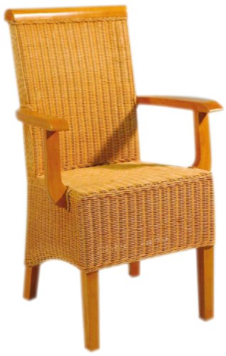 Hansen Rattan 3912/F610 Peddigrohr-Armlehnstuhl / honig gebeizt, ohne Polster / T 61 H 98  Preisvergleich