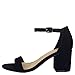 BAMBOO Women's Block Heel Sandal with Ankle Strap