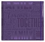 MBI by MCS Embossed Gloss Expressions 12-Inch by 12-Inch Top Load Scrapbook, Deep Purple, Embossed 