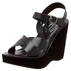 KORK-EASE Women's Bette Buff on Suede Wedge Sandal