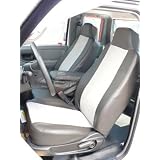 Exact Seat Covers, F419 L1/V7, 2006-2009 Exact Fit Seat Covers, Black Leatherette with Gray Velour Inserts