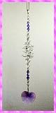 Crystal Window Cascade by Gems n Sparkles, with HEART 28mm Pendant, VIOLET
