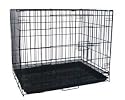 Large Black Wire Dog Kennel / Pet Cage 30"x21"x24"