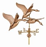 IMAGE OF Good Directions 524V1 Geese In Flight Signature Size Copper Weathervane, Polished
