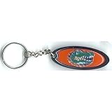 Florida Gators Orange Gator Head Logo Metal Domed Holographic Key Chain