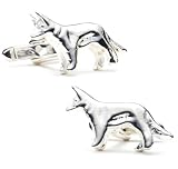 German Shepherd Dog Silver Cufflinks Cuff Links