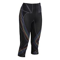 Hot Sale Womens CW-X 3/4 Length Revolution Tight, Black Rainbow, S