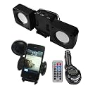 Premium Skque Car MP3 Player FM Transmitter+MP3 Car Holder+Black Speaker Fold-up Docking Station For Sandisk Sansa Clip+Plus
