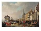 Entry of Bonaparte, as First Consul, into Antwerp on 18th July 1803, 1807 Giclee Poster Print by Mathieu Ignace van Bree, 24x18