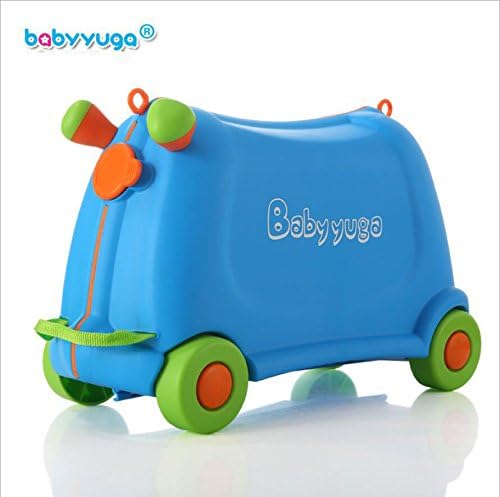 babyyugababyyuga Children's trolley bag Toy Storage toy box Suitcase can be ride for children aged 3-6 Environmental protection ABS plastic , blue