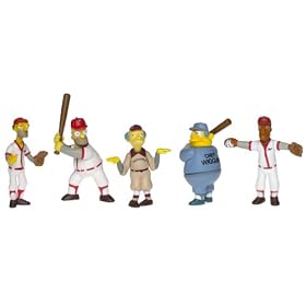 Simpsons Homer at the Bat baseball mini figures set by PlayMates