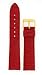Watch Band Red Genuine Leather Crocodile Grain 16 millimeter Tech Swiss
