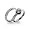 Eve's Addiction Sterling Silver Bezel Set Ring with Matching Band, 6
