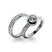 Eve's Addiction Sterling Silver Bezel Set Ring with Matching Band Image