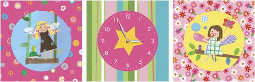 Fairy Friends Oopsy Daisy Canvas Art with Clock