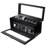 Dulwich Designs of London Watch Winder for 3 Watch with Storage Area Above Perfect Rolex Breitling Tag Omega Cartier Hublot etc Automatic Watches Reviews