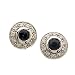 14kt White Gold Sphere Blue Sapphire Diamond Earrings